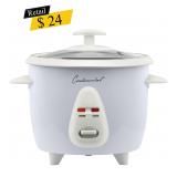 #5 Continental - 6-Cup Rice Cooker, White