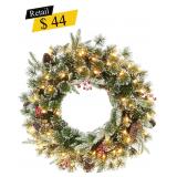 #14 Pre-Lit Christmas Wreath