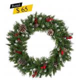 #5 National Tree Company - Pre-Lit Berry Wreath