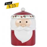 #3 Pfaltzgraff Winterberry - Santa Canister