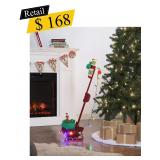 #14Mr. Christmas - Animated Grinch Sleigh with Max