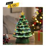 #5 Mr. Christmas - Green Ceramic Tree, 12"