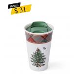 #3 Spode - Christmas Tree Tartan Travel Mug