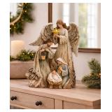 #7 Napco Guardian Angel with Holy Family Figurine