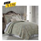 #31 Lyon Teal Quilt Set - Full/Queen, 3-Piece