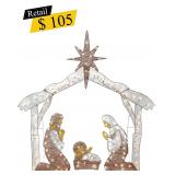 #64 Pre-Lit Holy Family Nativity