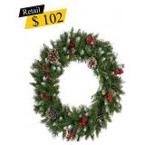 National Tree Company - 24" Frosted Berry Pre-Lit