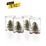 #8 Spode - Christmas Tree Glasses, Set of 4