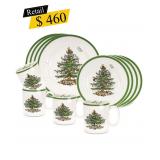#38 Spode - Christmas Tree Dinnerware Set, 12-Pcs