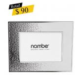 #8 Namb - Hammered Silver 5" x 7" Photo Frame