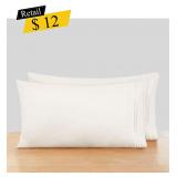 $5Nestl Off-White Microfiber Pillowcases, Set of 2