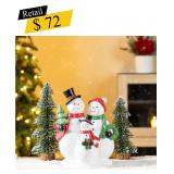 #12 Glitzhome - Snowman Family Dcor