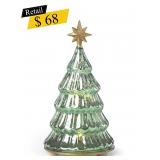 #6 Lenox - Lit Mercury Glass Pine Tree