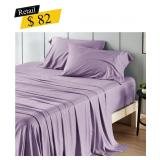 #5 Bedsure - PureWoven Bamboo Queen Sheet Set, Lav