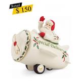 #12 Lenox Countdown Christmas Airplane Cookie Jar