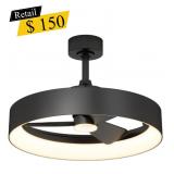 #25 Artika - Austin 23" LED Fandelier, Matte Black