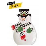 #4 Spode - Christmas Snowman Dish