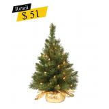 2 ft. - Majestic Fir Pre-Lit Tabletop Tree
