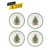 #17 Spode ï¿½ Christmas Tree Dinner Plates, Set of 4