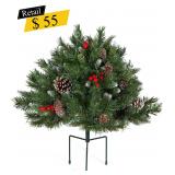 #200 Pre-Lit Frosted Berry Urn Filler, 18"