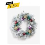 #8 Holiday Lane - Silver Ornament Wreath