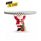 #13 Spode ï¿½ Black & White Santa Treat Tray