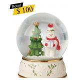 #8 Lenox ï¿½ Holly Days Snowman Snow Globe
