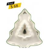 #12 Spode ï¿½ Christmas Tree Chip & Dip Dish, 13"