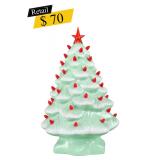 #12 Mr. Christmas - Seafoam Ceramic Tree, 14"