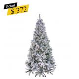 #62 Pre-Lit Snowy Mixed Pine Tree, 6.5 ft.