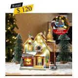 #20 Glitzhome Lighted Musical Donut & Coffee Shop