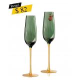 #3 Qualia Glass Posh Champagne Flutes - Set of 2