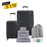 #53 American Tourister - Upturn Black Luggage Set