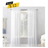 #3 No. 918 Emily Sheer Voile Curtain Panel, White