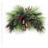 Personalized Teardrop Christmas Door Swag, Red Ber