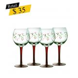 #6 Pfaltzgraff - Winterberry Wine Goblets, Set of