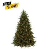 #140 Pre-Lit Princeton Fraser Fir Tree, 6.5 ft.