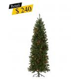 #40 Pre-Lit Kingswood Fir Pencil Tree, 6.5 ft.