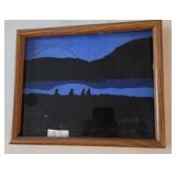 Framed Modern Abstract Landscape Print