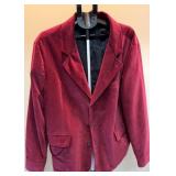 Menï¿½s Burgundy Velour Sportcoat  XXL