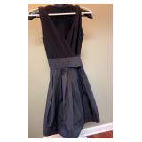 Black Knit Top Wrap Skirt Dress Approx Sz 8