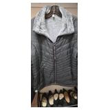 Woman's Nylon Reversible Coat Sz L