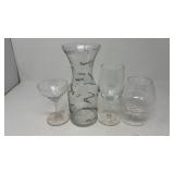 Glass Carafe & Glasses - 4