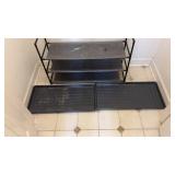 Pair of boot mud trays & shoe rack