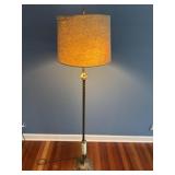 Twisted Metal Floor Lamp w/ Marble accents