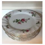 Lynnï¿½s Victorian Rose Fine China Dinner Plates