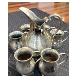 Hammered Nickel Plated  Water Pitcher