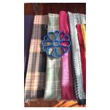 Scarf Hanger and Collection of Long Scarves