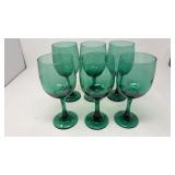 Libby Premier Juniper Green Wine Glasses