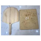 Pizza Stone & Winco Wood Peel Set